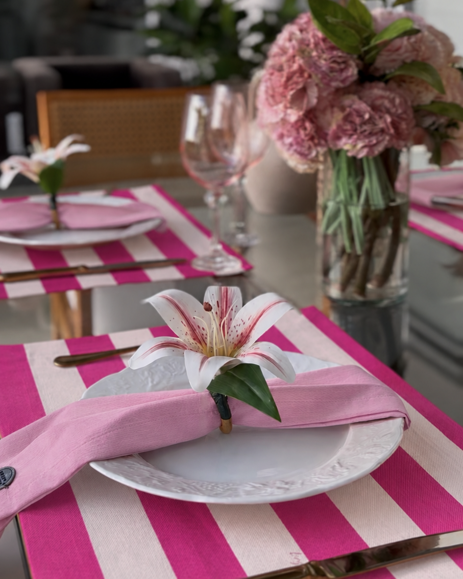 Americano "Listras" Pink & White